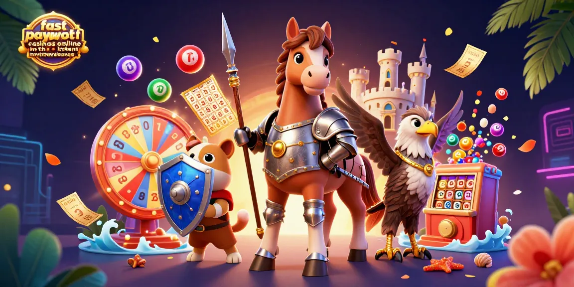 Engage with fast payout casinos online with instant withdrawals featuring vibrant game elements and lively characters.
