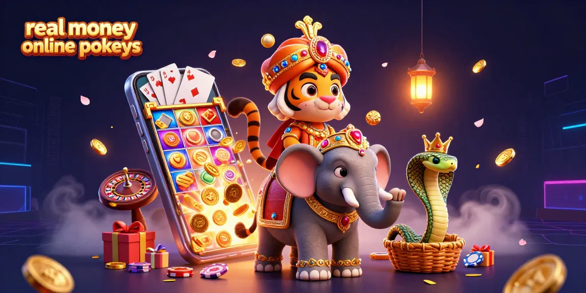 Experience thrilling real money online pokies with a vibrant scene featuring dynamic casino elements.