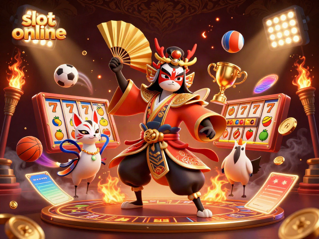 Experience thrilling slot online action with vibrant visuals and engaging characters in an immersive scene.