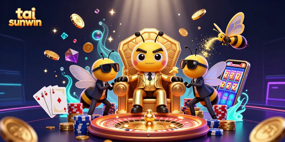 Join the excitement of tai sunwin with a vibrant casino scene featuring engaging characters and dynamic gambling elements.